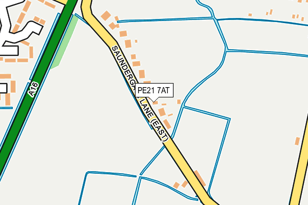 PE21 7AT map - OS OpenMap – Local (Ordnance Survey)