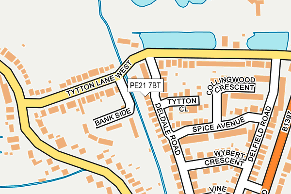 PE21 7BT map - OS OpenMap – Local (Ordnance Survey)