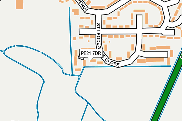 PE21 7DR map - OS OpenMap – Local (Ordnance Survey)