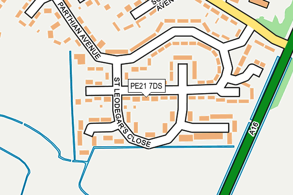 PE21 7DS map - OS OpenMap – Local (Ordnance Survey)