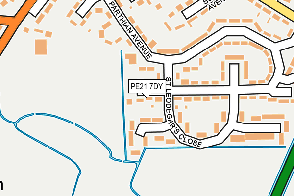 PE21 7DY map - OS OpenMap – Local (Ordnance Survey)