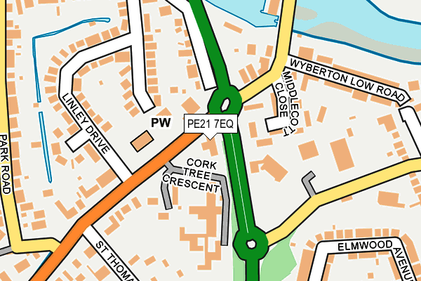 PE21 7EQ map - OS OpenMap – Local (Ordnance Survey)