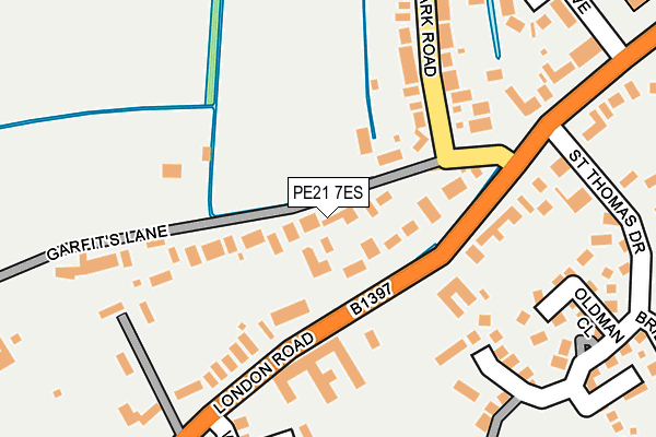 PE21 7ES map - OS OpenMap – Local (Ordnance Survey)