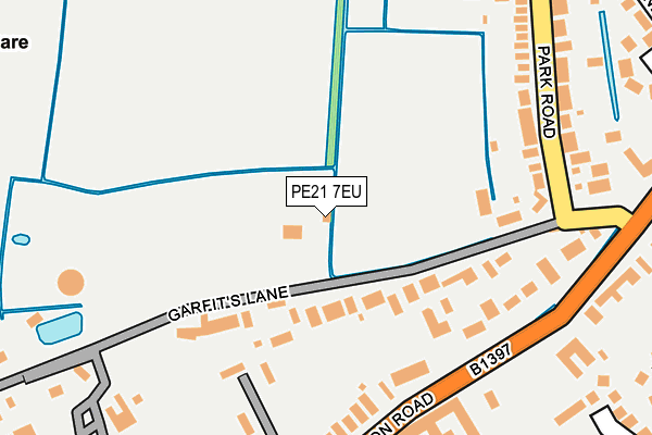 PE21 7EU map - OS OpenMap – Local (Ordnance Survey)