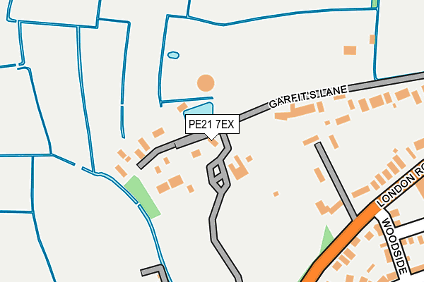 PE21 7EX map - OS OpenMap – Local (Ordnance Survey)