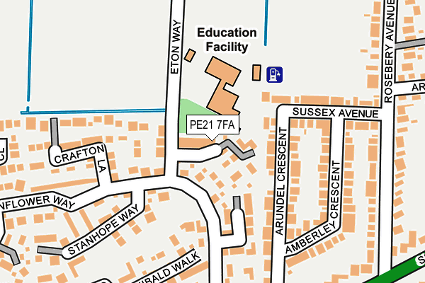 PE21 7FA map - OS OpenMap – Local (Ordnance Survey)