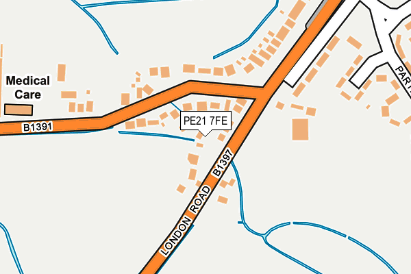 PE21 7FE map - OS OpenMap – Local (Ordnance Survey)