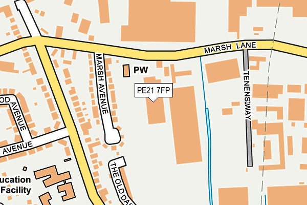 PE21 7FP map - OS OpenMap – Local (Ordnance Survey)