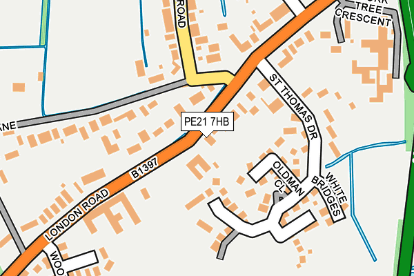 PE21 7HB map - OS OpenMap – Local (Ordnance Survey)