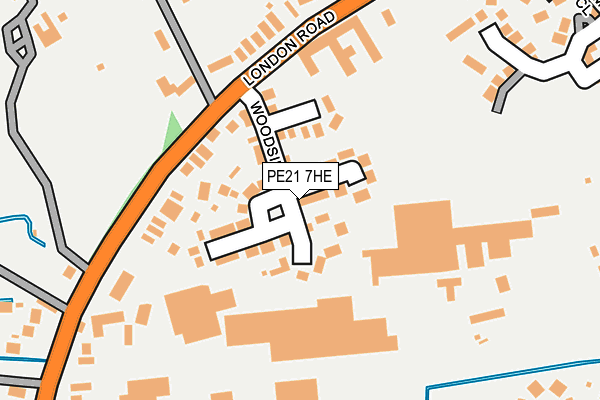 PE21 7HE map - OS OpenMap – Local (Ordnance Survey)