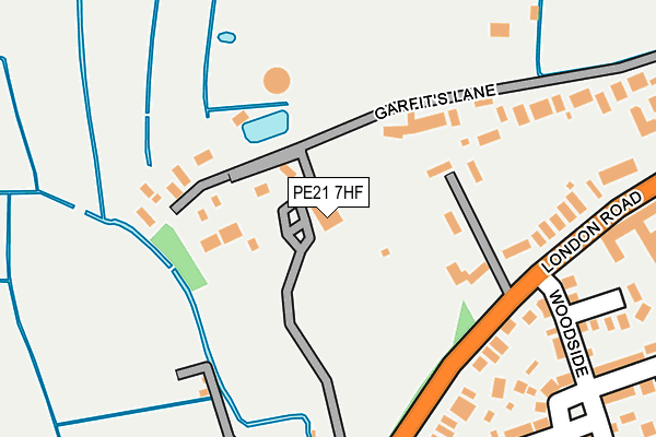PE21 7HF map - OS OpenMap – Local (Ordnance Survey)