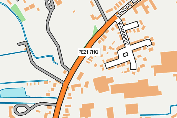 PE21 7HQ map - OS OpenMap – Local (Ordnance Survey)