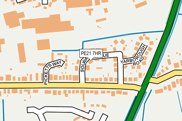 PE21 7HR map - OS OpenMap – Local (Ordnance Survey)