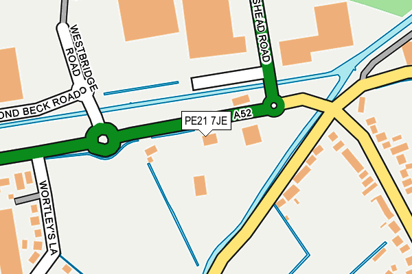 PE21 7JE map - OS OpenMap – Local (Ordnance Survey)