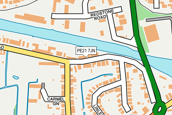 PE21 7JN map - OS OpenMap – Local (Ordnance Survey)