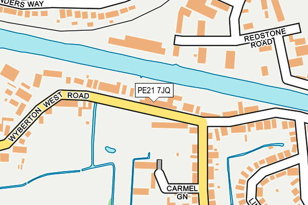 PE21 7JQ map - OS OpenMap – Local (Ordnance Survey)