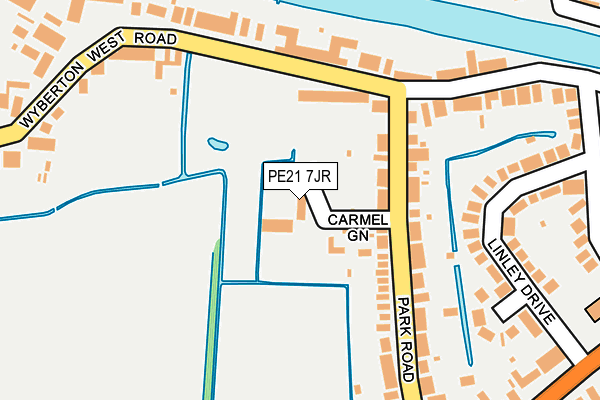 PE21 7JR map - OS OpenMap – Local (Ordnance Survey)