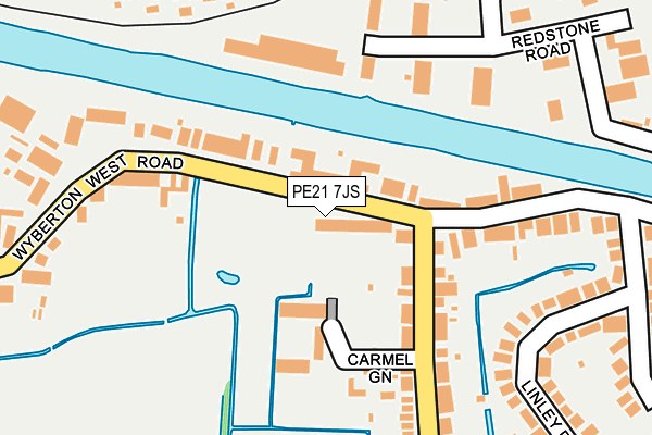 PE21 7JS map - OS OpenMap – Local (Ordnance Survey)