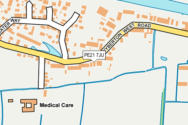 PE21 7JU map - OS OpenMap – Local (Ordnance Survey)