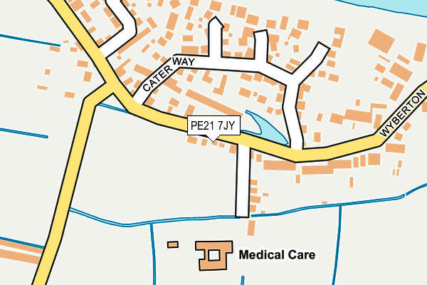 PE21 7JY map - OS OpenMap – Local (Ordnance Survey)
