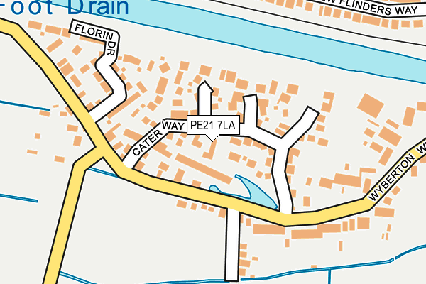 PE21 7LA map - OS OpenMap – Local (Ordnance Survey)