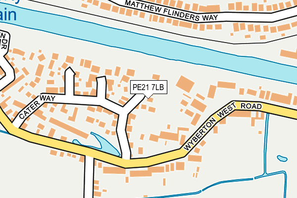 PE21 7LB map - OS OpenMap – Local (Ordnance Survey)