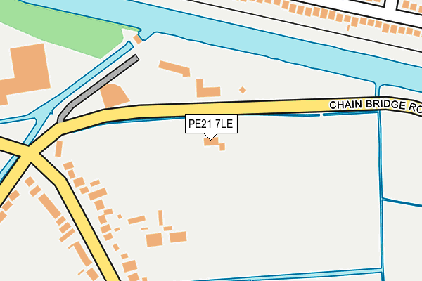 PE21 7LE map - OS OpenMap – Local (Ordnance Survey)