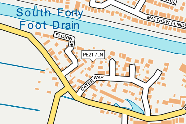 PE21 7LN map - OS OpenMap – Local (Ordnance Survey)