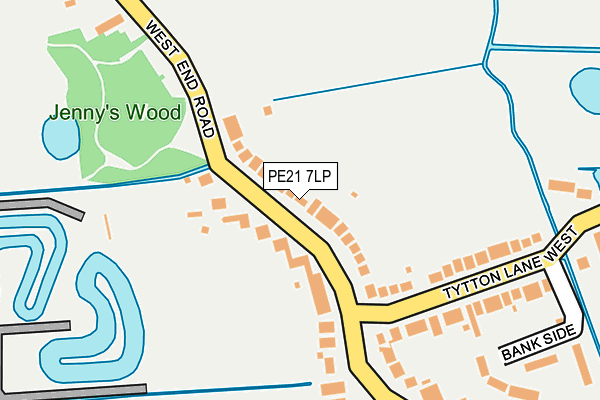 PE21 7LP map - OS OpenMap – Local (Ordnance Survey)