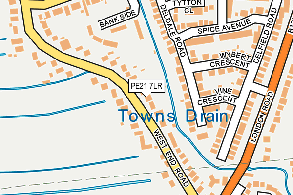 PE21 7LR map - OS OpenMap – Local (Ordnance Survey)