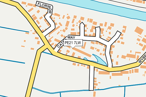 PE21 7LW map - OS OpenMap – Local (Ordnance Survey)