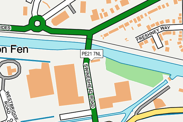 PE21 7NL map - OS OpenMap – Local (Ordnance Survey)