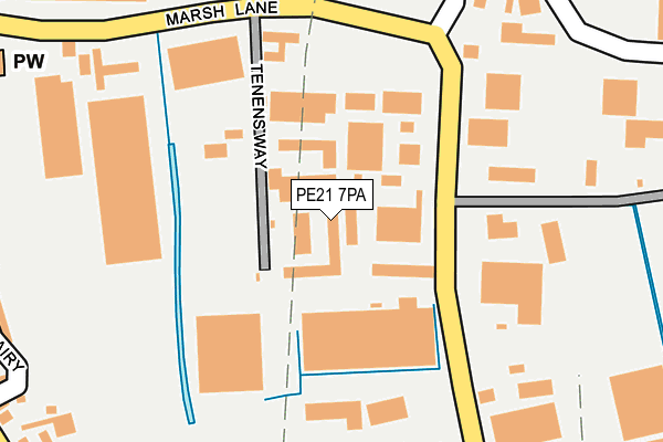 PE21 7PA map - OS OpenMap – Local (Ordnance Survey)