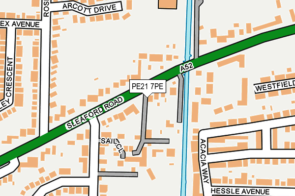 PE21 7PE map - OS OpenMap – Local (Ordnance Survey)