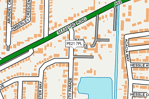 PE21 7PL map - OS OpenMap – Local (Ordnance Survey)