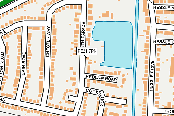 PE21 7PN map - OS OpenMap – Local (Ordnance Survey)