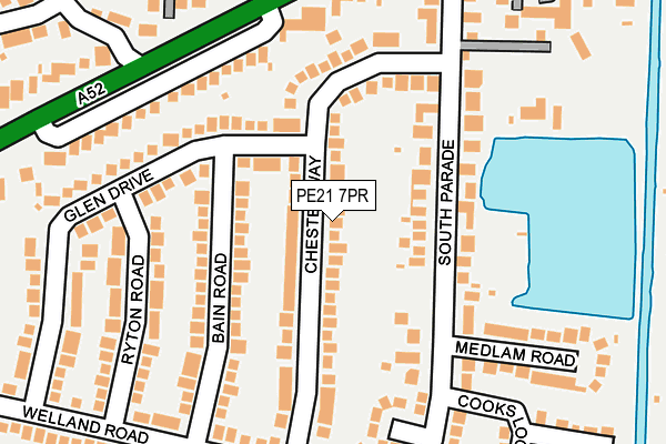 PE21 7PR map - OS OpenMap – Local (Ordnance Survey)