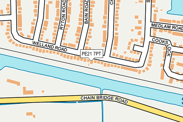 PE21 7PT map - OS OpenMap – Local (Ordnance Survey)