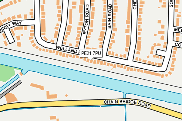 PE21 7PU map - OS OpenMap – Local (Ordnance Survey)