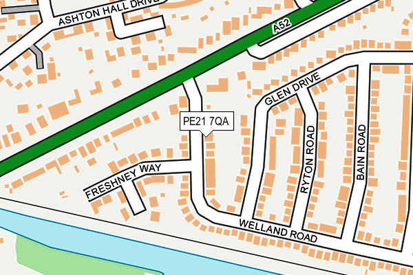 PE21 7QA map - OS OpenMap – Local (Ordnance Survey)