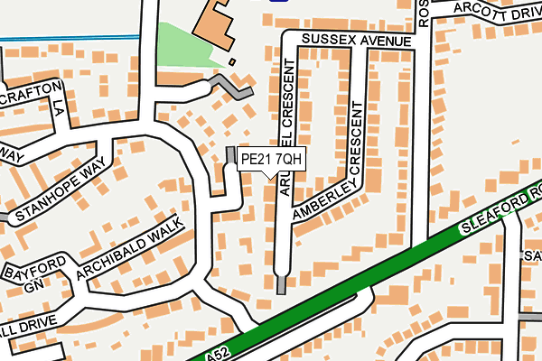 PE21 7QH map - OS OpenMap – Local (Ordnance Survey)