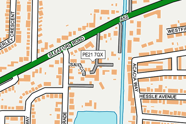 PE21 7QX map - OS OpenMap – Local (Ordnance Survey)