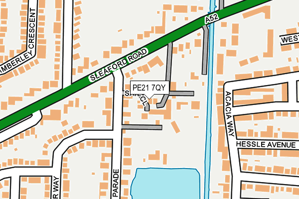 PE21 7QY map - OS OpenMap – Local (Ordnance Survey)