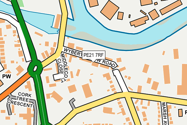 PE21 7RF map - OS OpenMap – Local (Ordnance Survey)