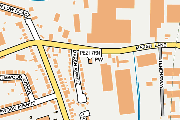 PE21 7RN map - OS OpenMap – Local (Ordnance Survey)
