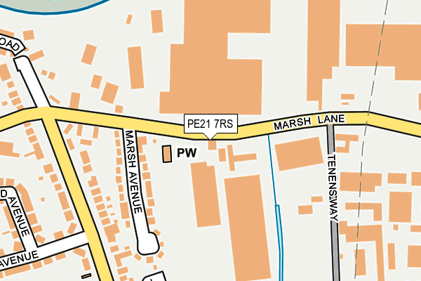 PE21 7RS map - OS OpenMap – Local (Ordnance Survey)