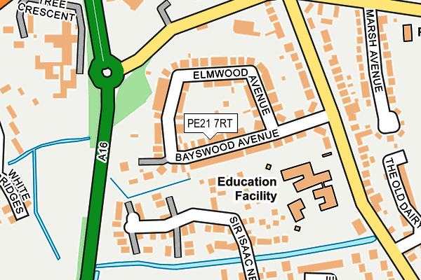 PE21 7RT map - OS OpenMap – Local (Ordnance Survey)