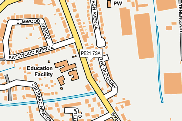 PE21 7SA map - OS OpenMap – Local (Ordnance Survey)