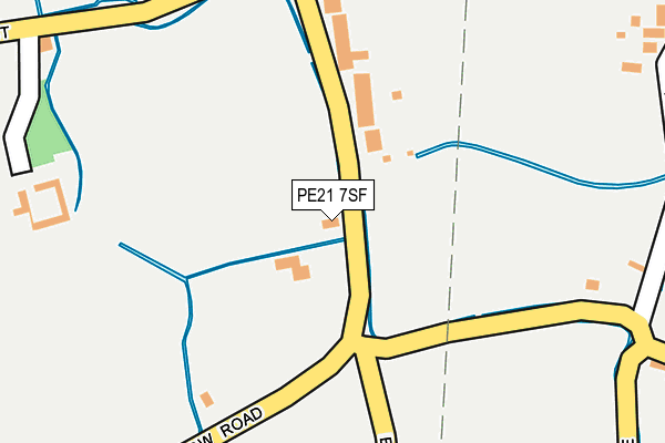 PE21 7SF map - OS OpenMap – Local (Ordnance Survey)