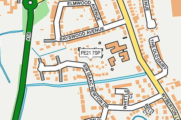 PE21 7SP map - OS OpenMap – Local (Ordnance Survey)